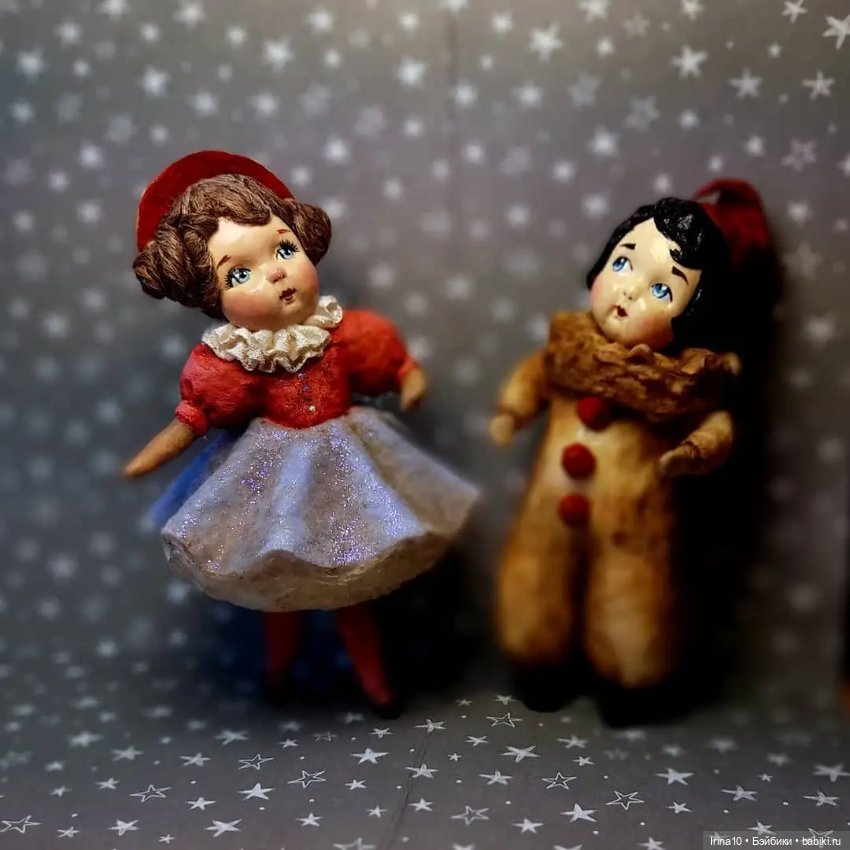 Мои новые ватные ёлочные игрушки