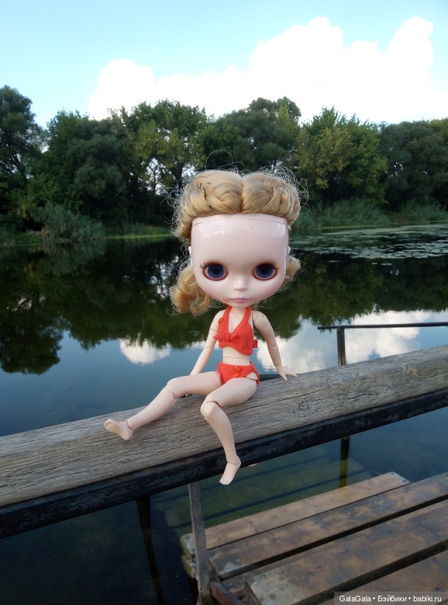 Небольшой фоторепортаж с речного пляжа, или как Тата (блайз) на речке отдыхала) (фото 3)