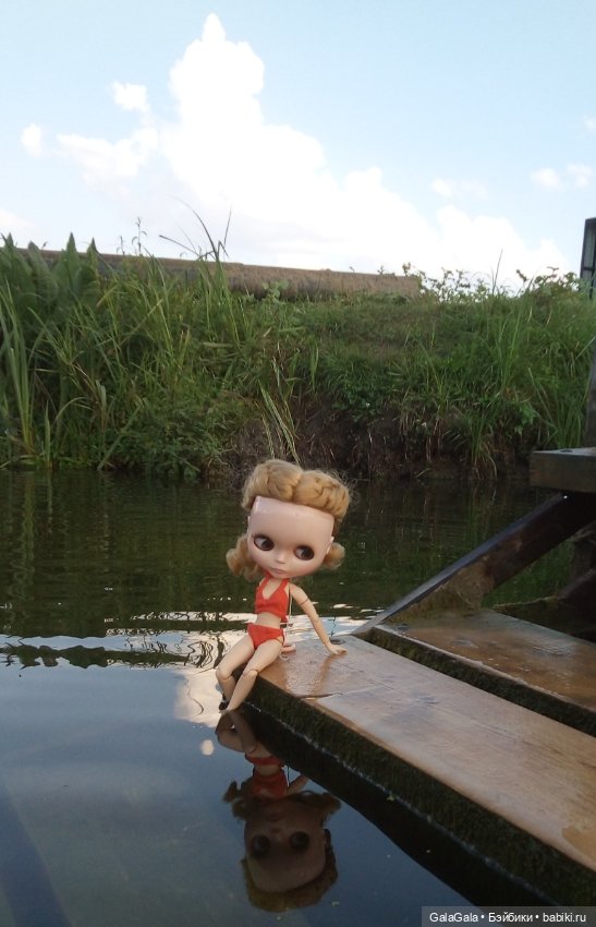 Небольшой фоторепортаж с речного пляжа, или как Тата (блайз) на речке отдыхала) (фото 9)