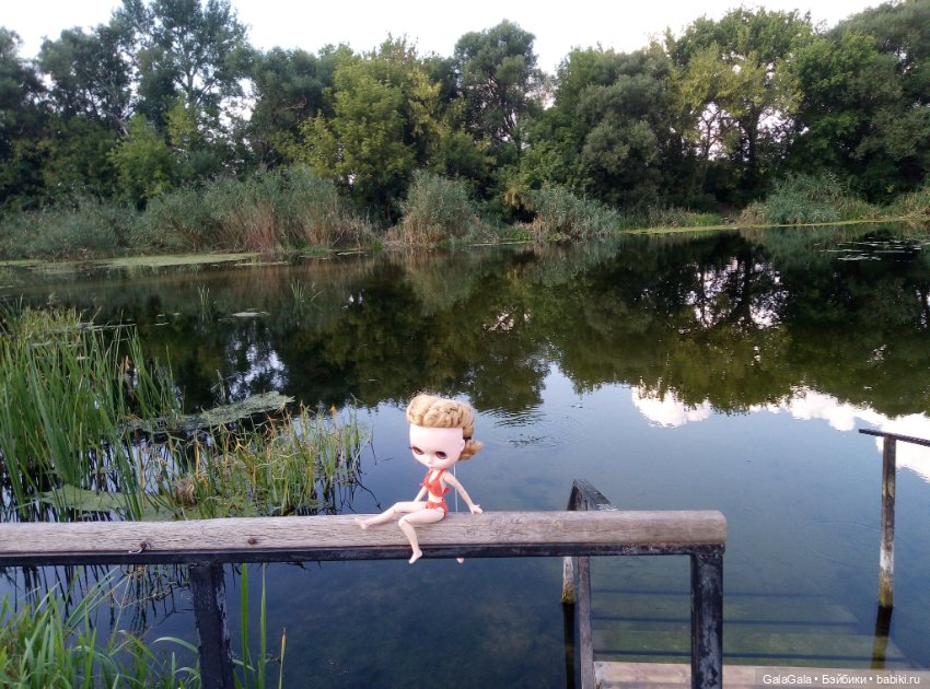 Небольшой фоторепортаж с речного пляжа, или как Тата (блайз) на речке отдыхала) (фото 2)