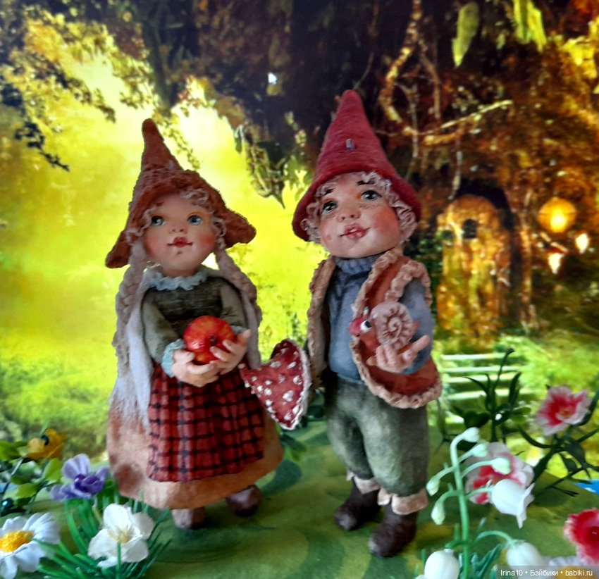 Сказка из ваты. Гномики — Ватные игрушки на елку: ретро