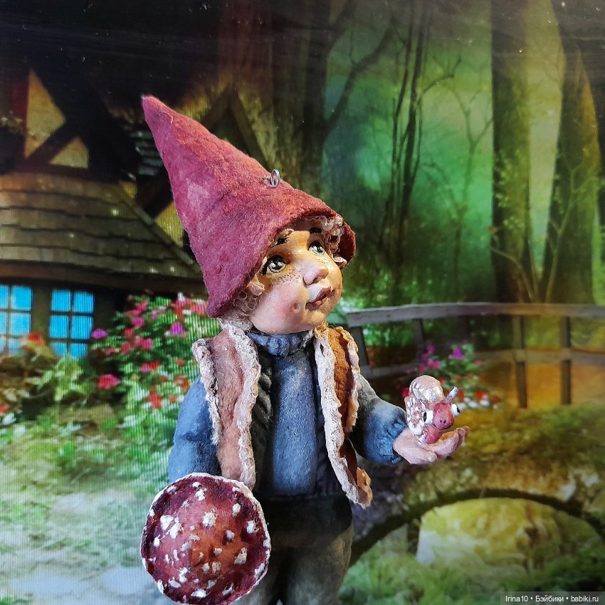 Сказка из ваты. Гномики — Ватные игрушки на елку: ретро