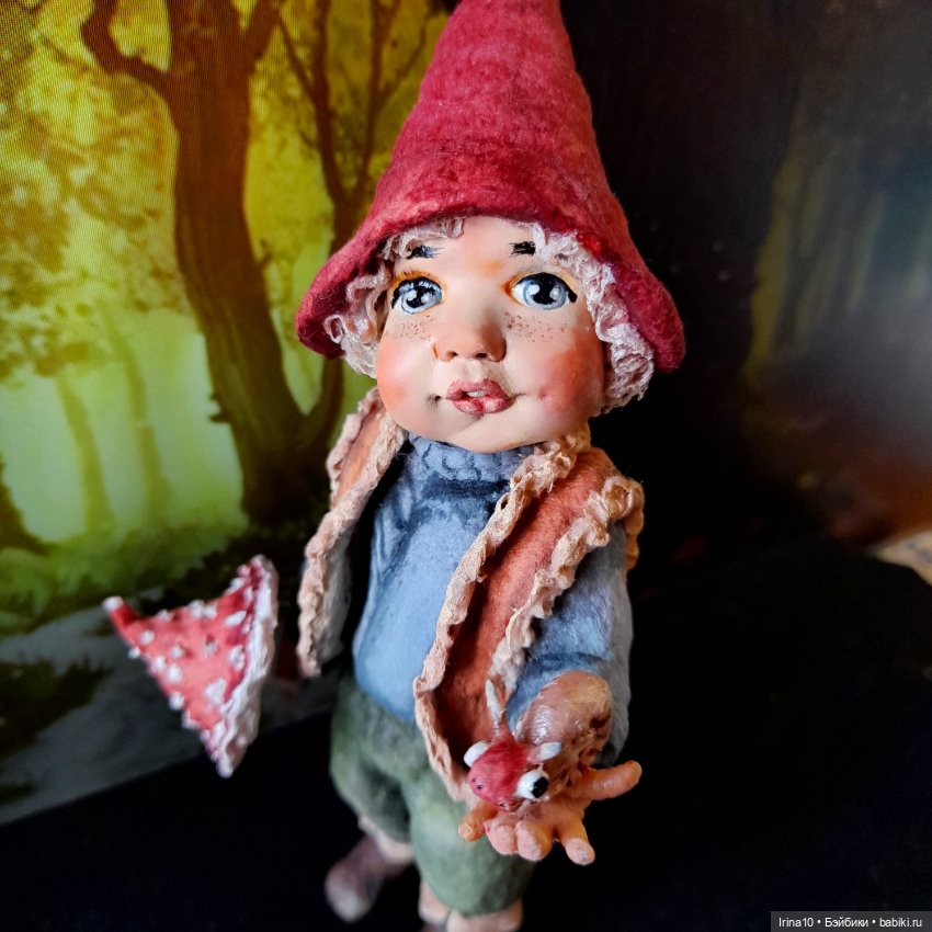 Сказка из ваты. Гномики — Ватные игрушки на елку: ретро (фото 5)