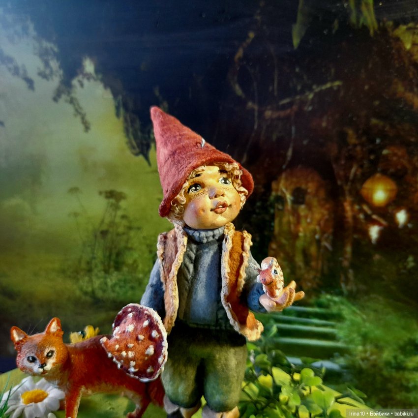 Сказка из ваты. Гномики — Ватные игрушки на елку: ретро