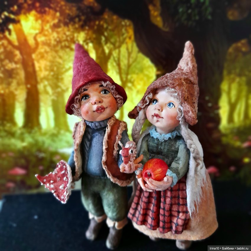 Сказка из ваты. Гномики — Ватные игрушки на елку: ретро