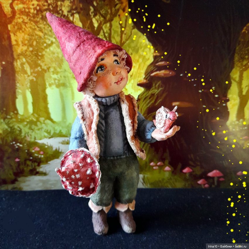 Сказка из ваты. Гномики — Ватные игрушки на елку: ретро