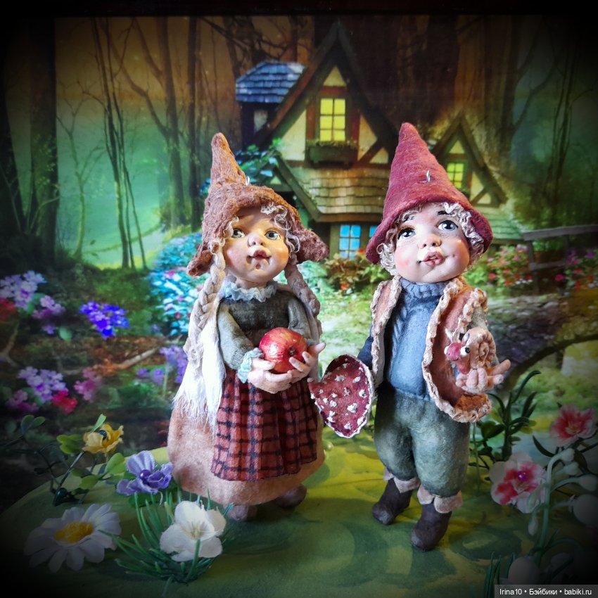 Сказка из ваты. Гномики — Ватные игрушки на елку: ретро