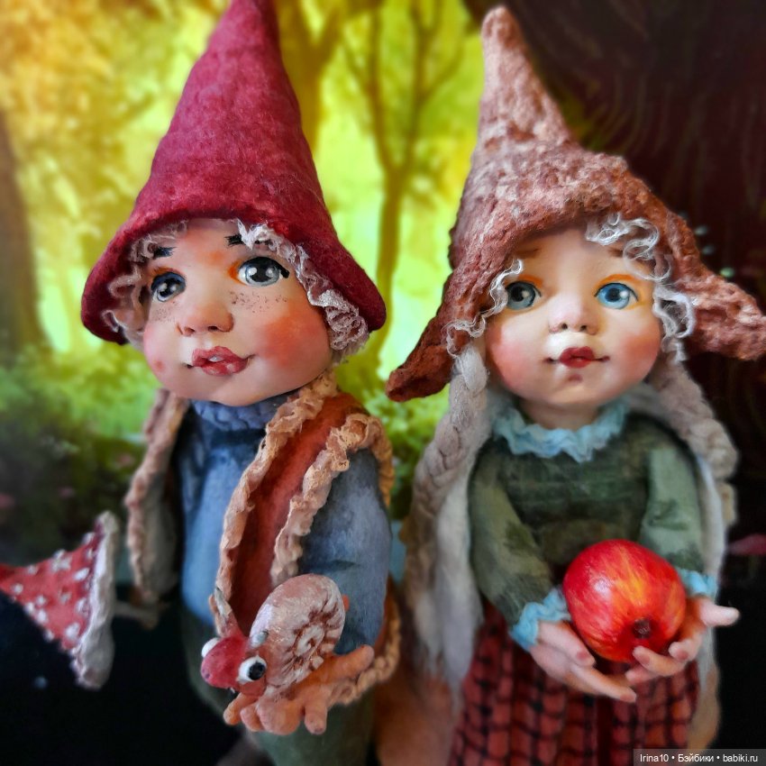 Сказка из ваты. Гномики — Ватные игрушки на елку: ретро
