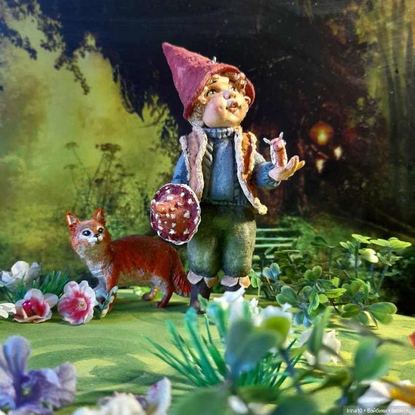 Сказка из ваты. Гномики — Ватные игрушки на елку: ретро