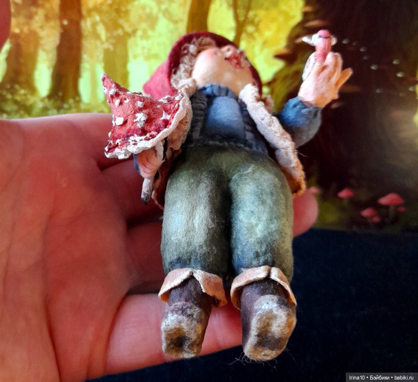 Сказка из ваты. Гномики — Ватные игрушки на елку: ретро (фото 10)