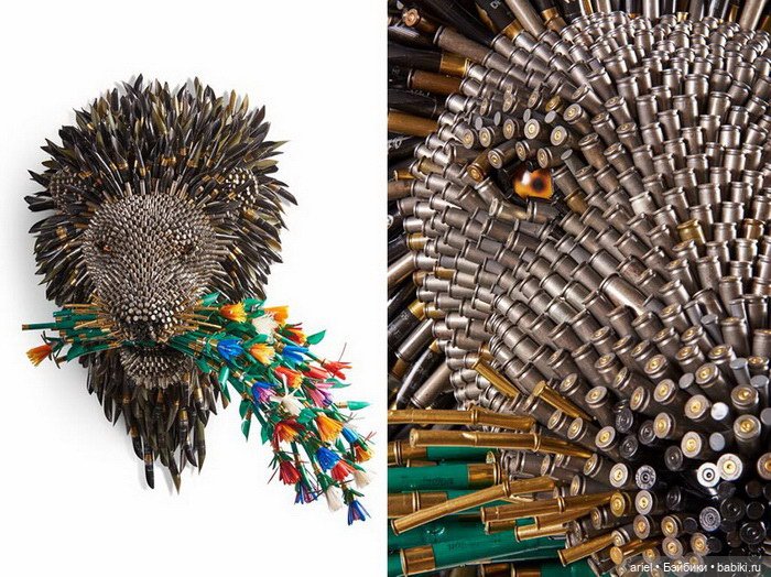 Скульптуры из пуль Federico Uribe (фото 10)