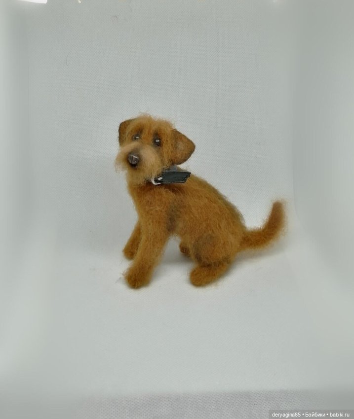 Рыжий двортерьер — Валяные игрушки из шерсти: сухое валяние (фото 2)