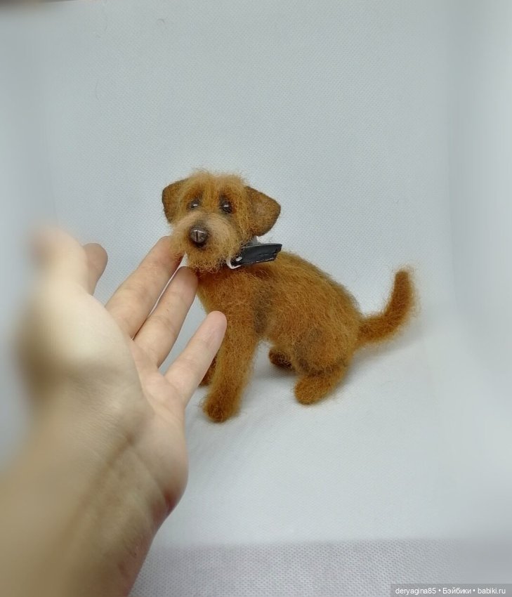 Рыжий двортерьер — Валяные игрушки из шерсти: сухое валяние (фото 5)