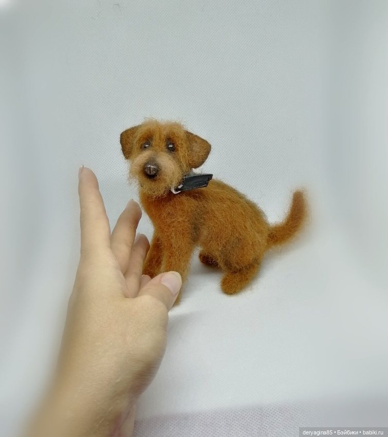 Рыжий двортерьер — Валяные игрушки из шерсти: сухое валяние (фото 3)