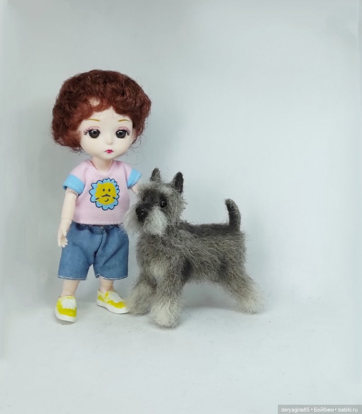 Шнауцер — Валяные игрушки из шерсти: сухое валяние (фото 9)