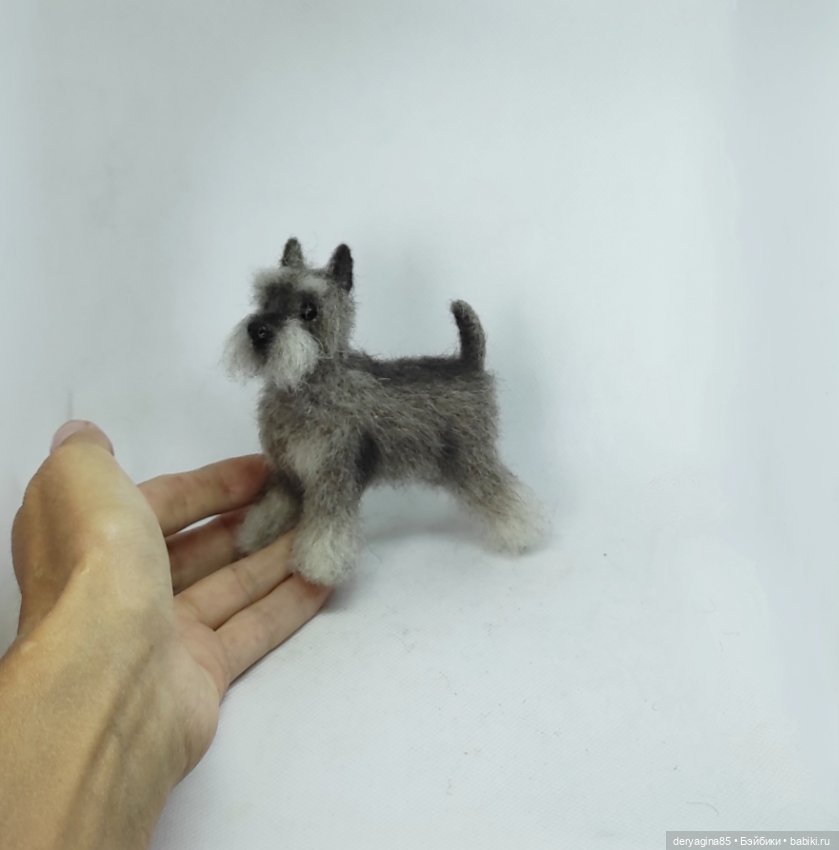 Шнауцер — Валяные игрушки из шерсти: сухое валяние (фото 2)