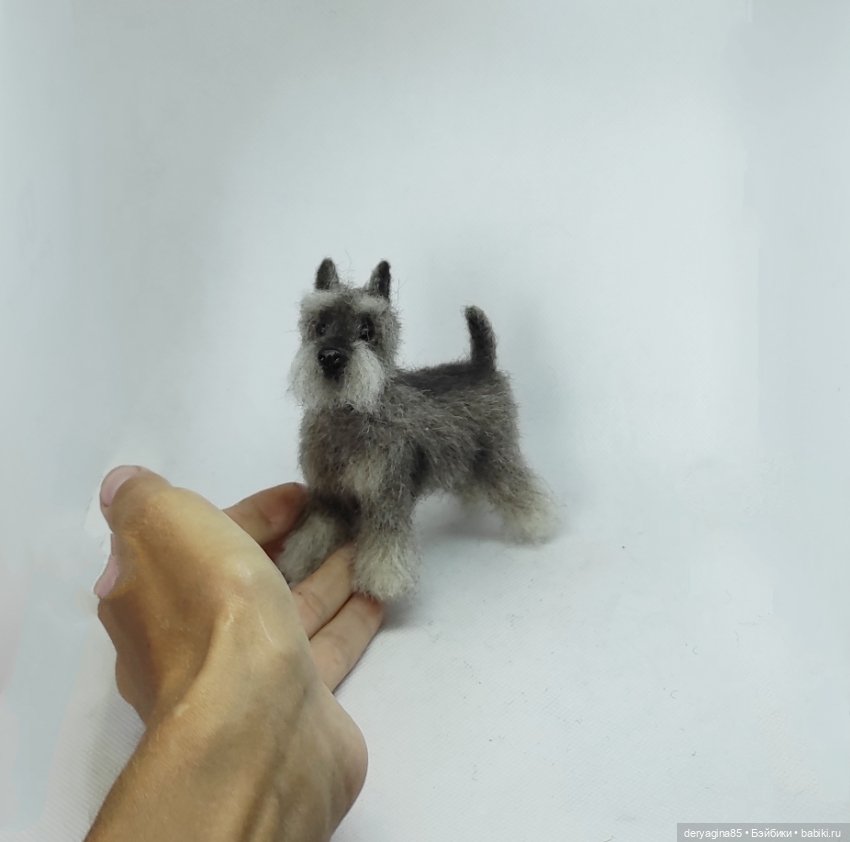 Шнауцер — Валяные игрушки из шерсти: сухое валяние (фото 3)