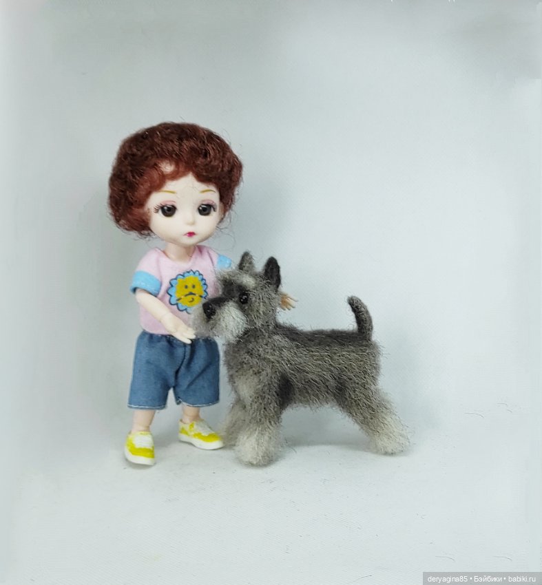 Шнауцер — Валяные игрушки из шерсти: сухое валяние (фото 8)