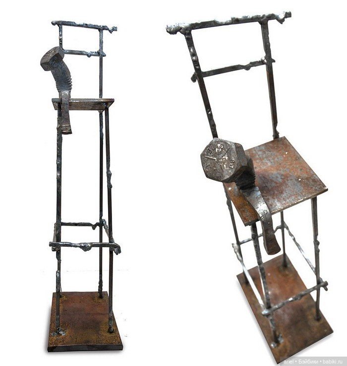 Очеловеченные скульптуры из стальных болтов (фото 9)