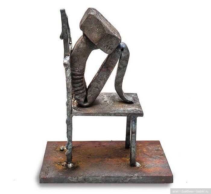 Очеловеченные скульптуры из стальных болтов (фото 6)