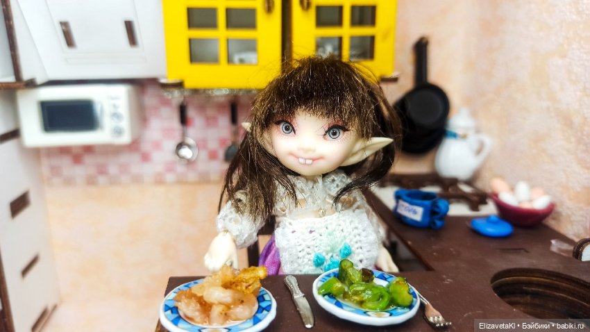 Жареная курочка с овощами. Realpuki. Вместе с Мышкой 2