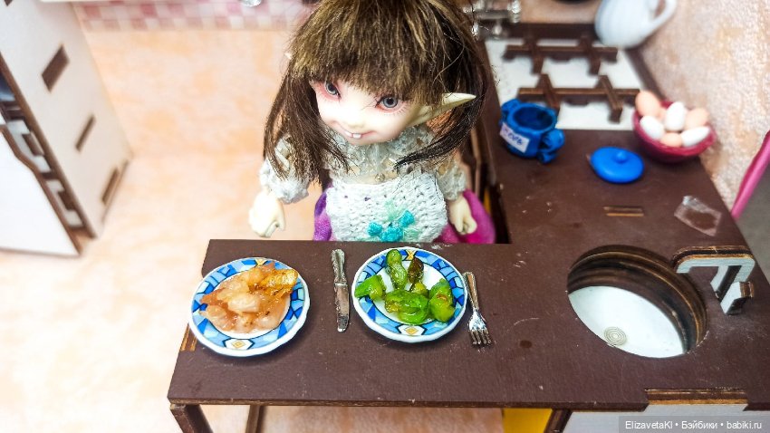 Жареная курочка с овощами. Realpuki. Вместе с Мышкой 2