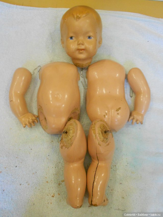 Как я люблю работать с нашими опилочными куклами. Пупс Россия. Реставрация (фото 6)