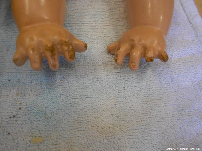 Как я люблю работать с нашими опилочными куклами. Пупс Россия. Реставрация (фото 7)