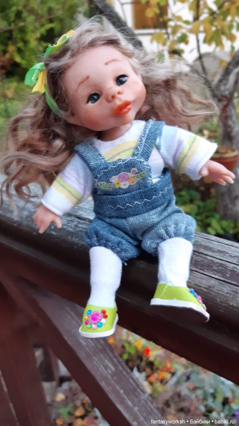 Шарнирная крошка Эбби. Авторские куклы Натальи Игнатьевой (фото 9)
