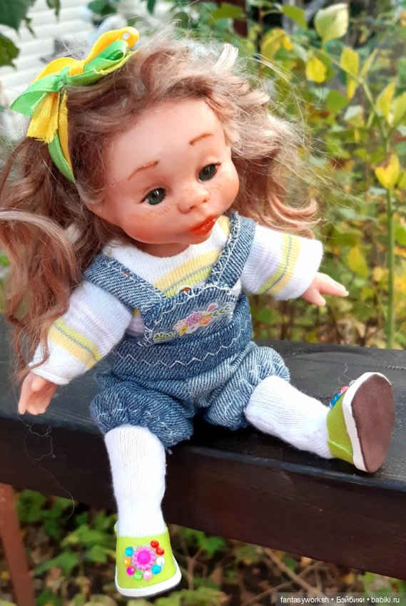 Шарнирная крошка Эбби. Авторские куклы Натальи Игнатьевой (фото 5)
