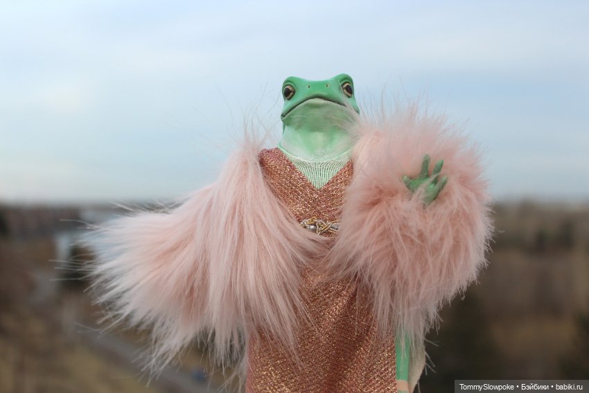 Фантастические лягушки — Авторские игрушки из разных материалов: синельная проволока