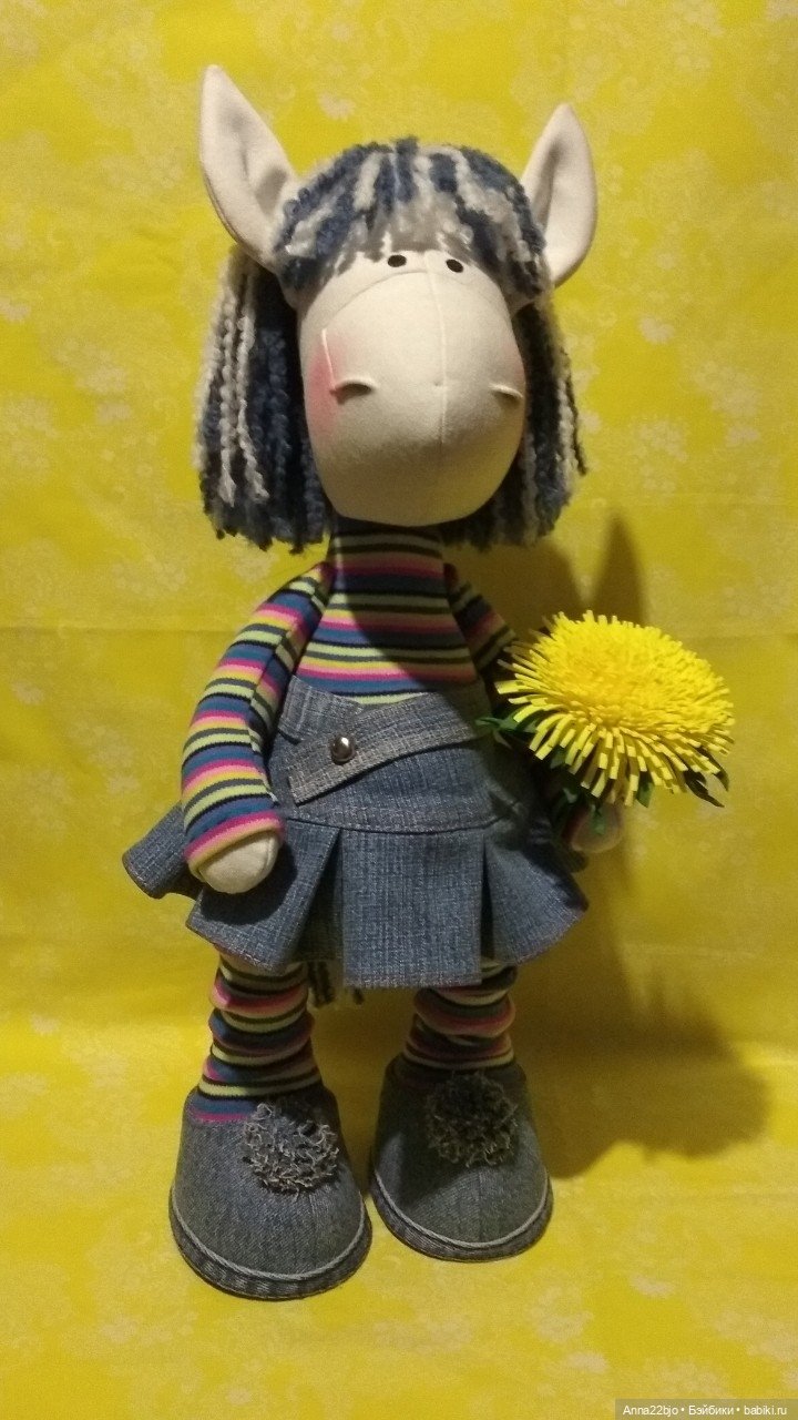 Текстильная лошадка Соня — Текстильные игрушки и примитивы: кофейные