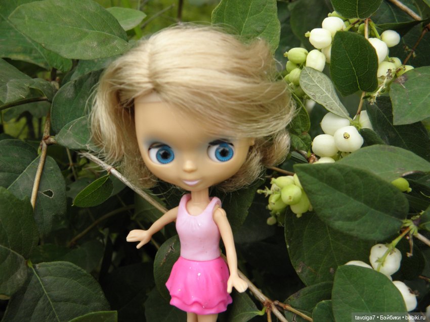 Blythe Petite от Takara на телах Polly Pocket