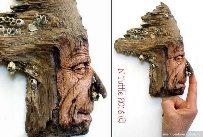 Персонажи из обломков деревьев от Нэнси Татл (фото 9)