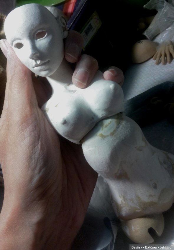 Шарнирная дамочка — Авторские шарнирные куклы своими руками: лепка (фото 3)