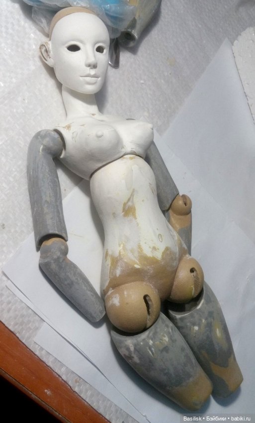 Шарнирная дамочка — Авторские шарнирные куклы своими руками: лепка (фото 4)