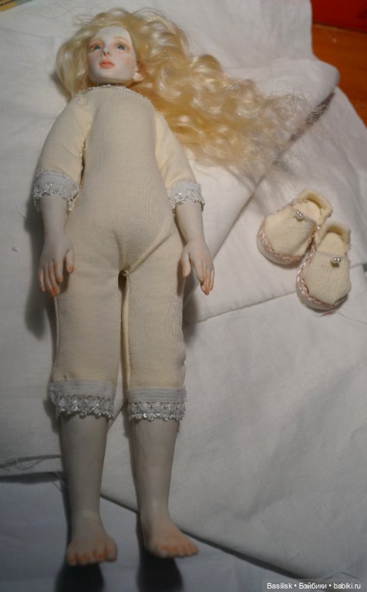 Каркасная кукла. Светлый парик (фото 6)