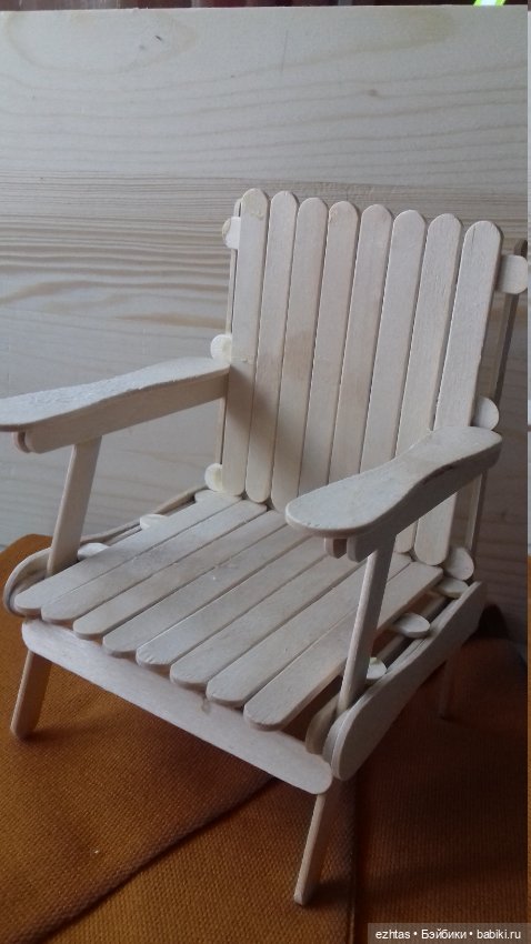 Кресло из палочек для мороженого (фото 5)