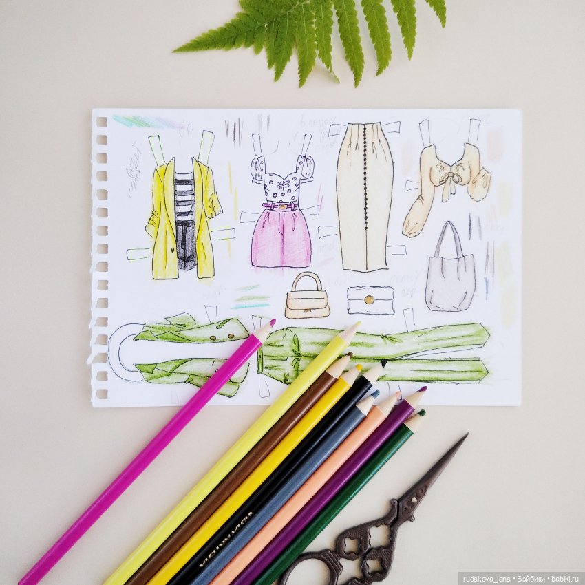 Новые работы — Бумажные куклы с одеждой для вырезания: шаблоны (фото 6)