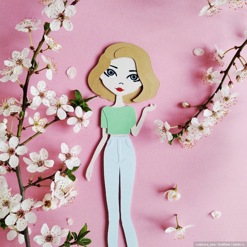 Новые работы — Бумажные куклы с одеждой для вырезания: шаблоны