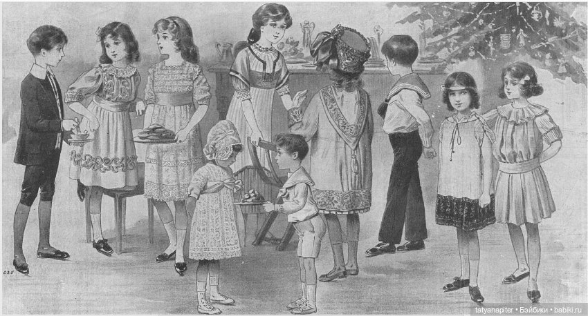 Детская мода 1910е из журналов "Модный курьер" и "Вестник моды" Часть 1