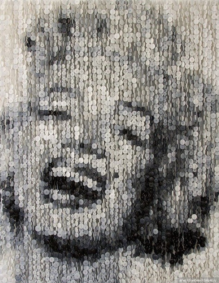 Инсталяции из пуговиц от Augusto Esquivel (фото 3)