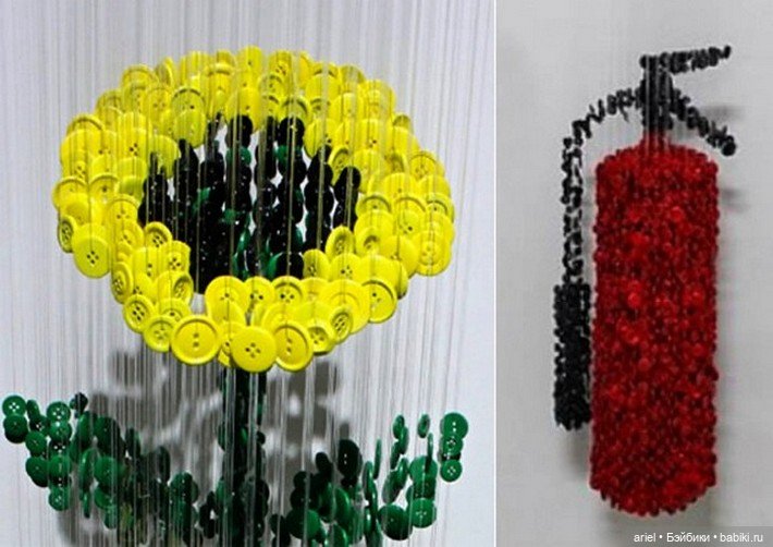 Инсталяции из пуговиц от Augusto Esquivel (фото 6)