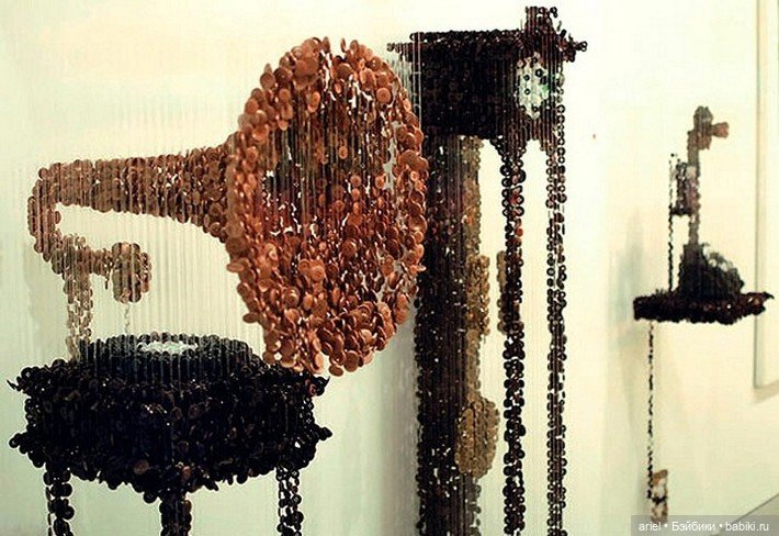 Инсталяции из пуговиц от Augusto Esquivel (фото 5)