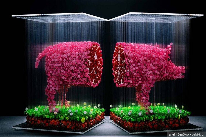 Инсталяции из пуговиц от Augusto Esquivel (фото 9)