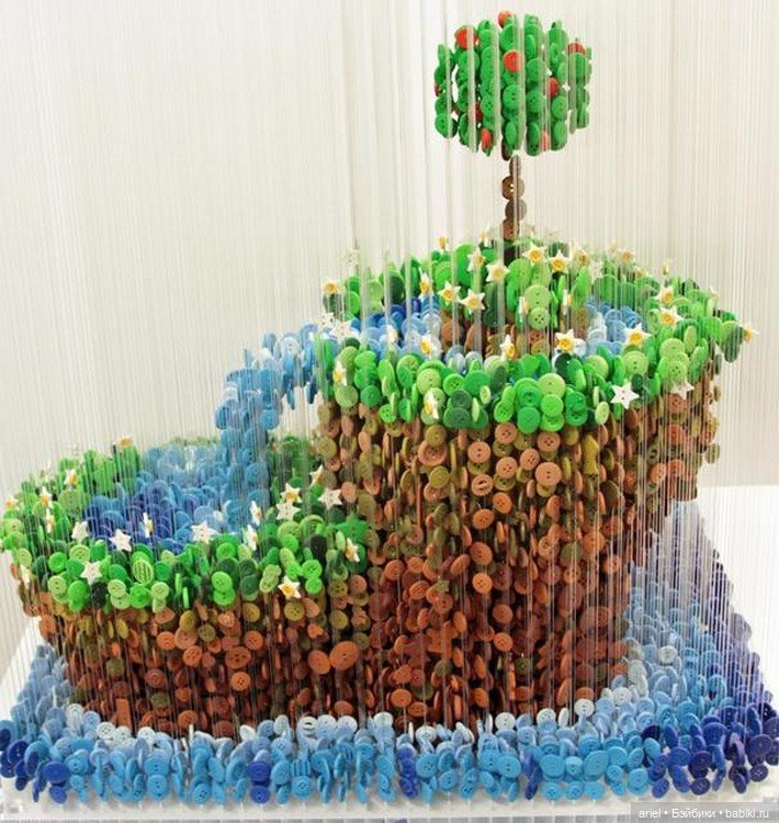 Инсталяции из пуговиц от Augusto Esquivel (фото 10)