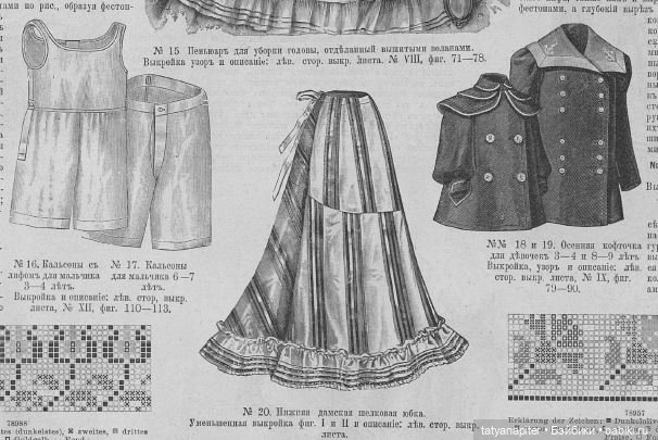 Детская мода 1899-1900 из журналов "Модный курьер" и "Вестник моды" ч1