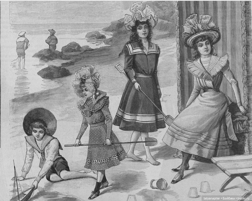Детская мода 1899-1900 из журналов "Модный курьер" и "Вестник моды" ч1