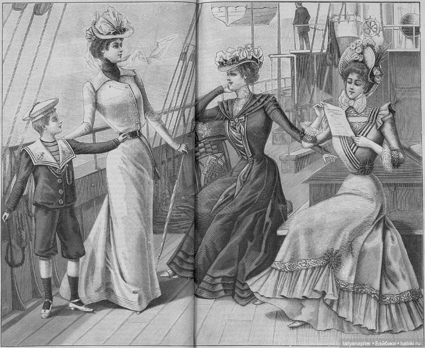 Детская мода 1899-1900 из журналов "Модный курьер" и "Вестник моды" ч1