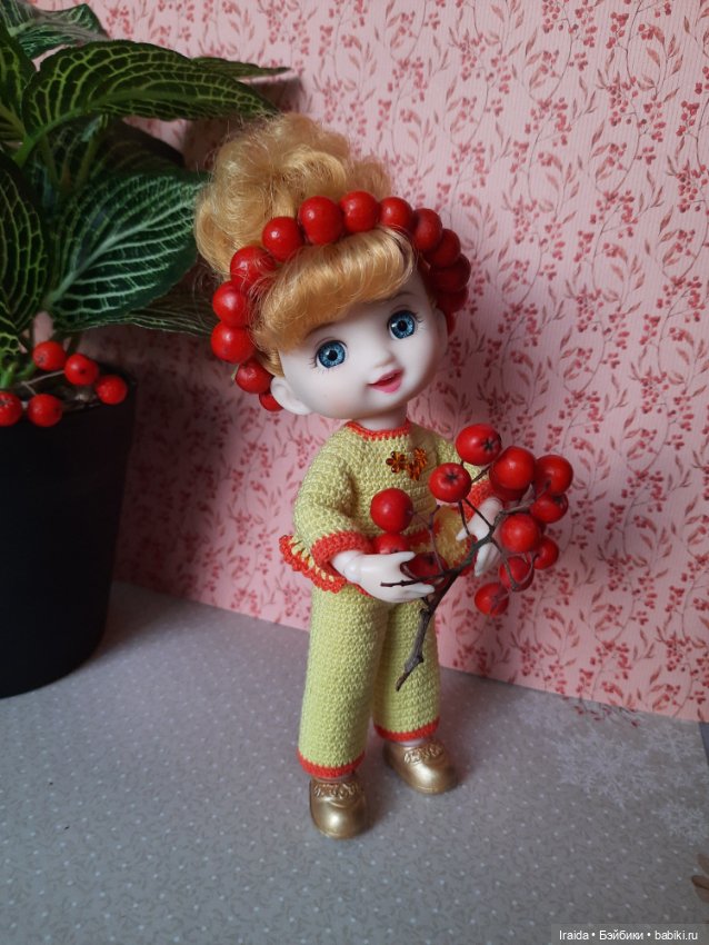 Галочка🍂 Рябиновые бусы📿 — Куклы Baboliy (Баболи (фото 7)